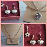 Collier neuf Coeur 💔2 paire de boucles d`oreilles  🌟 3set